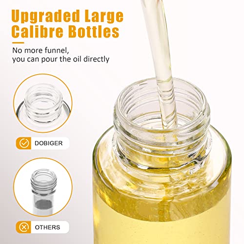 DOBIGER 2 Stück Ölsprüher für Speiseöl Glas, 200ml Öl Sprühflasche, Oil Sprayer für Air Fryer, Öl Spray für Küche, Grillen, Salat, BBQ, Heißluftfritteuse, Backen 3