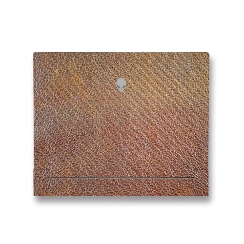 Image of MightySkins Carbon Fiber Skin Compatible With Alienware X14 R2 (2023) Full Wrap Kit - Brown Pleather | Protective Durable Textured Carbon Fiber Finish | Easy To Apply & Change Styles | Made in the USA