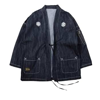 LIXINGHEITANG Japanese Men Kimono Jacket Streetwear Cardigan