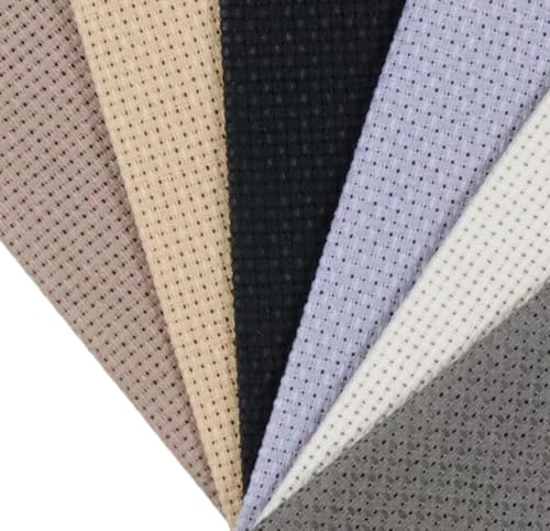 Image of KCS 6 pc of 12 inch x 18 inch (30cmx45cm) Counted Cotton Aida Cloth Cross Stitch Fabric (16CT-K)
