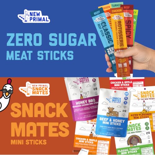 New Primal Snack Mates Classic Turkey Mini Meat Sticks, 40 Count - image 9