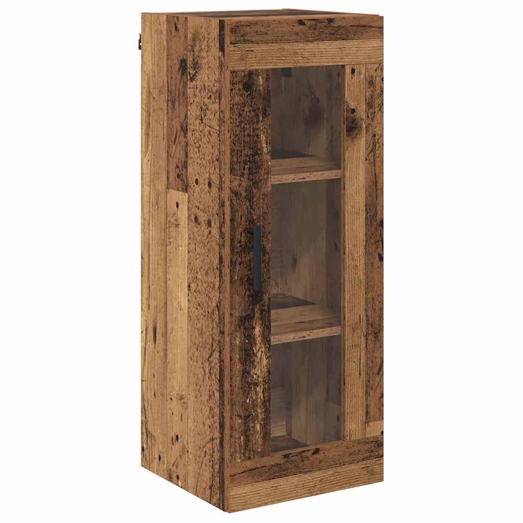 Armoire murale aspect bois vieilli 34,5 x 34 x 90 cm