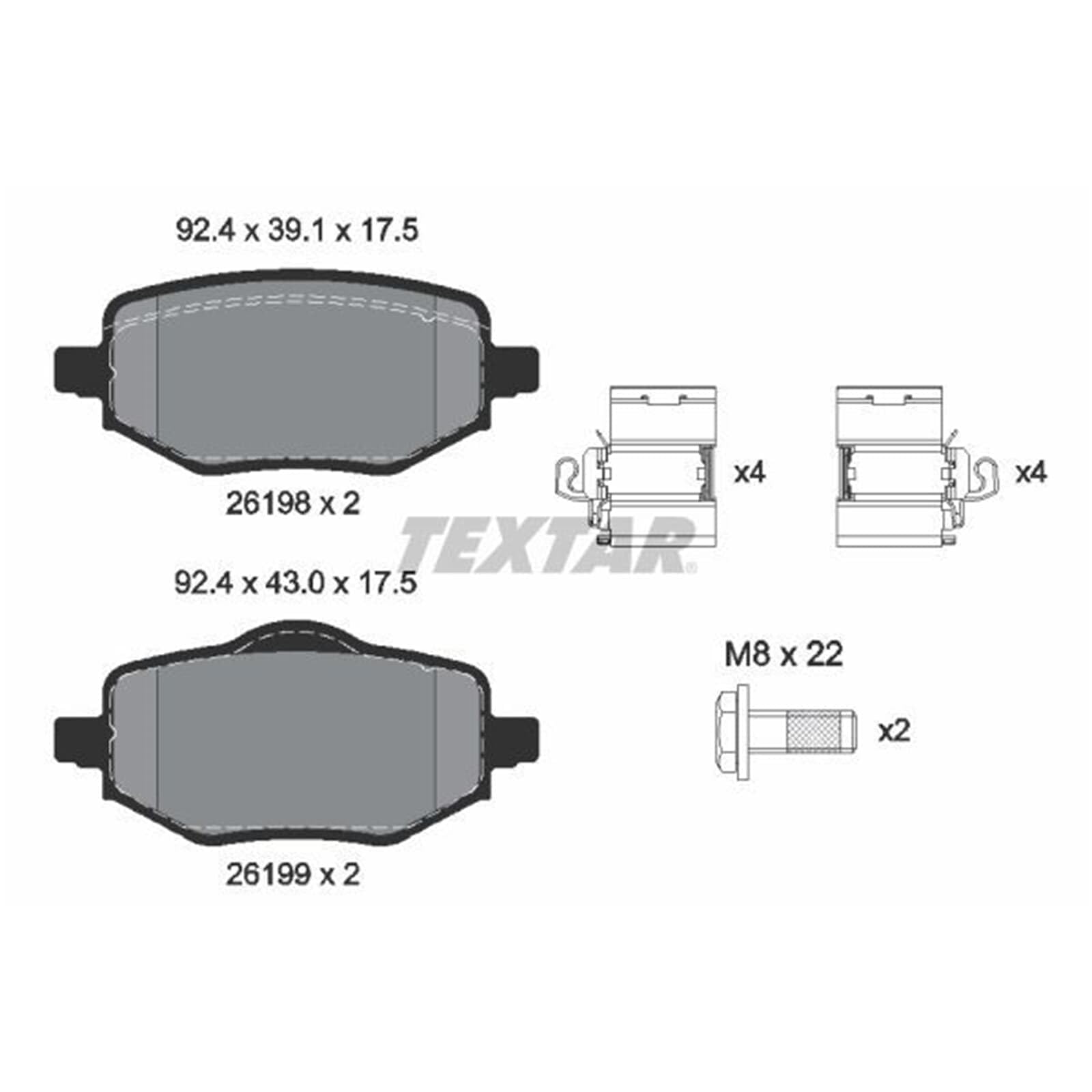 GH-412571 GH Kit pastiglie freni non predisposto per