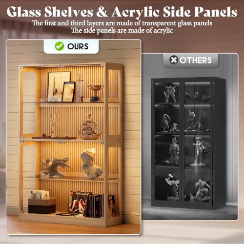 Image of AMERLIFE 45-Inch RGB Display Cabinet with Glass Doors