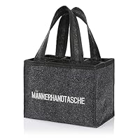 Nordstern Männerhandtasche aus Filz mit 6 Fächern Vatertag, Geburtstag oder als Mitbringsel - 24 x 15 cm