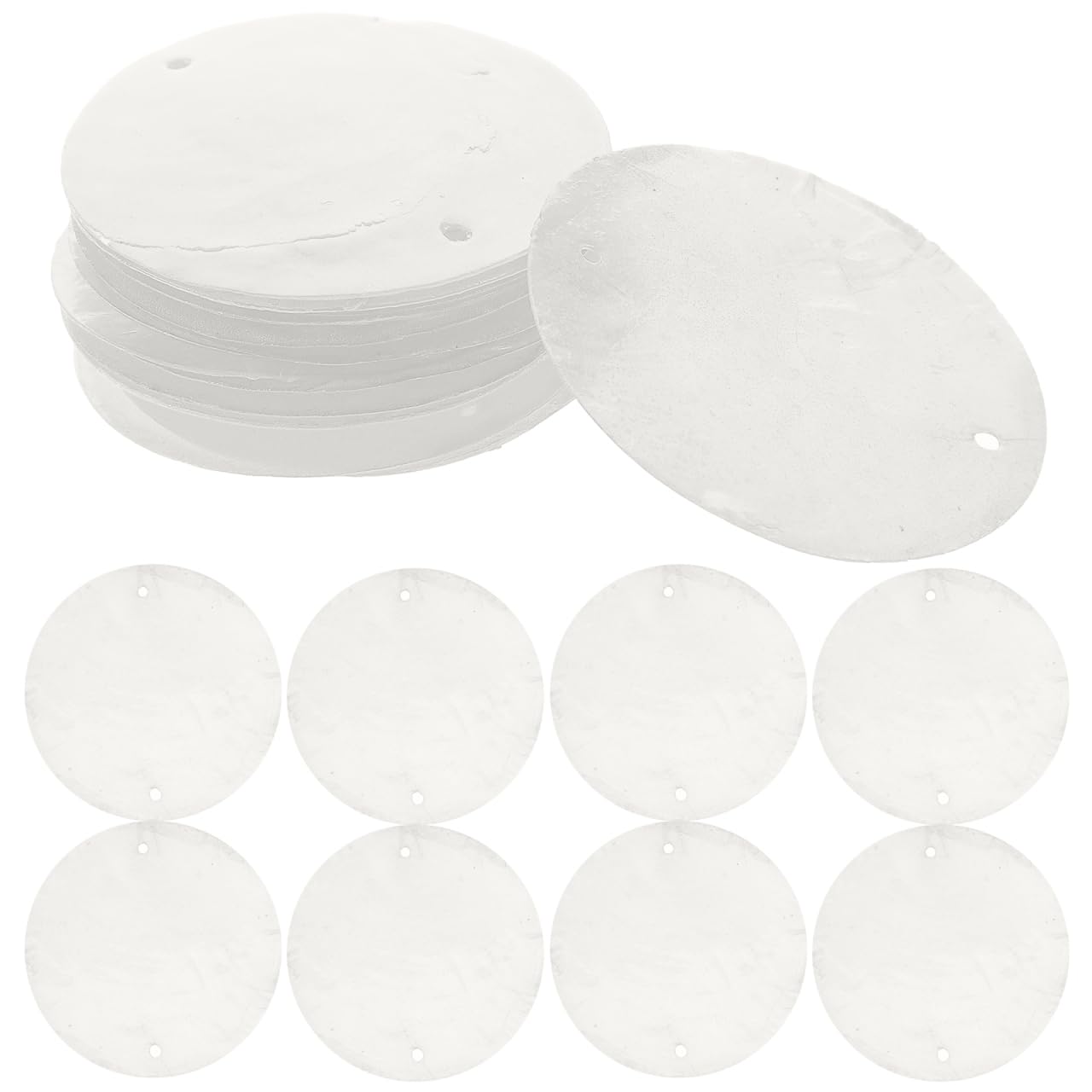 100 Coquillages Blancs Percés – Pour Fabrication Bijoux, Attrape-rêves, Décoration – DIY Artisanat Créatif