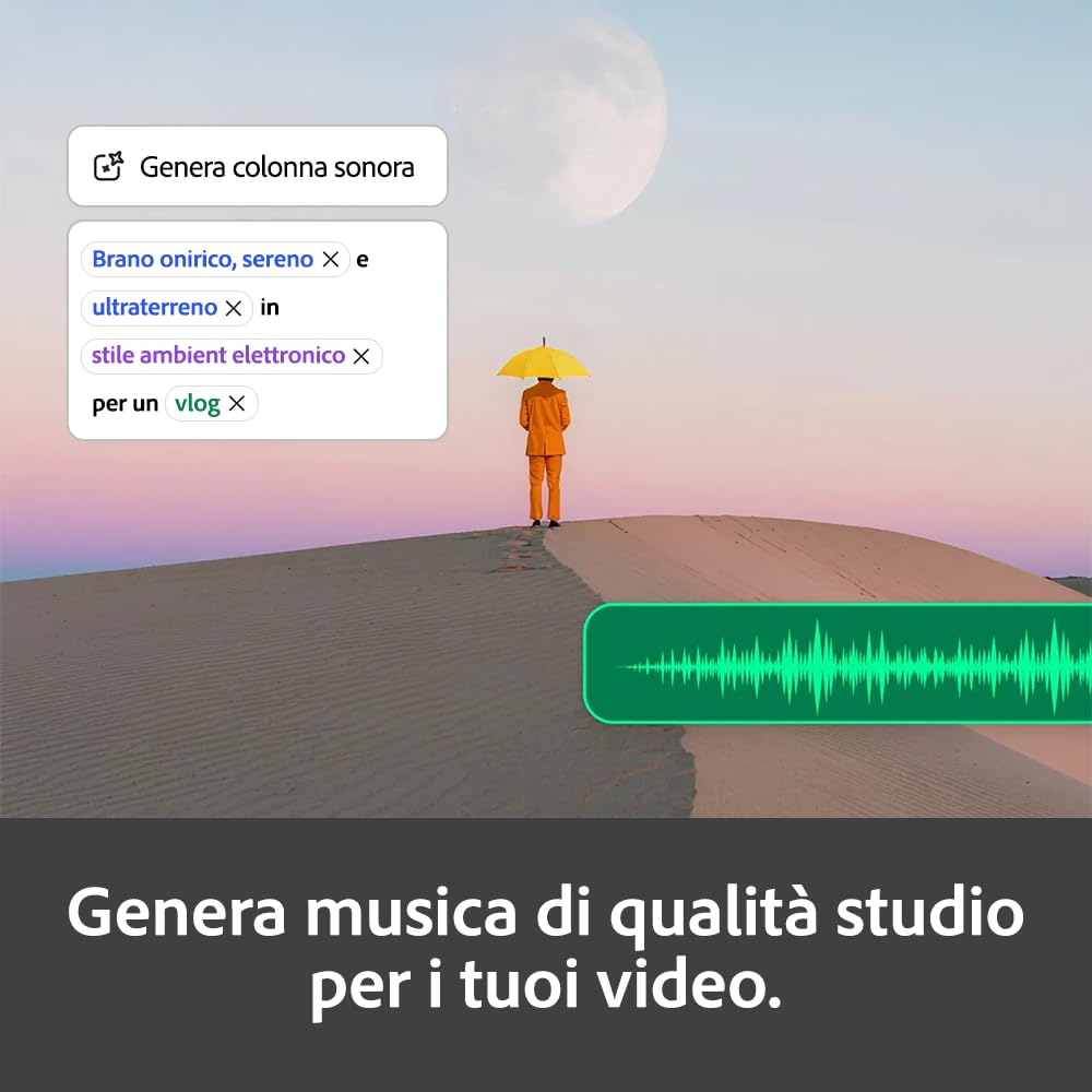 Adobe Firefly Standard incl. Generazione Video con IA, Abbonamento 12 Mesi, 2000 Crediti IA, PC/Mac | Codice d'attivazione via email