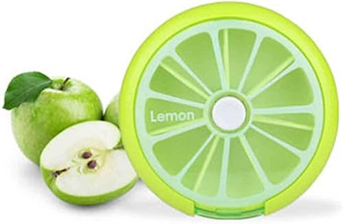 Dazii ピルケース 薬ケース 一週間分 7仕切り サプリメントケース 回転可能 可愛い ミニサイズ 小物入れ 収納ケース 持ち運び 便利 飲み忘れ防止 薬入れ 薬箱 旅行 携帯 家庭用 (Color : グリーン)