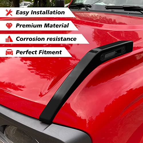 G Hood Release Handle Cover Accessory Compatible With 2021 2022 Ford Bronco, Hood Hinge Cover Hood Side Release Handle Decoration For External Accessories,2 Pcs,Black #TOP4