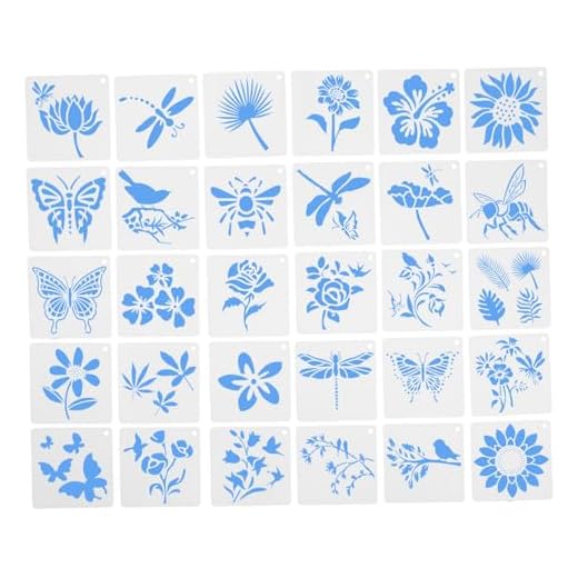 Lurrose 60 Piezas Plantilla De Pintura En Aerosol Hueca De Hojas De Primavera Flores Mariposas Plantillas De Mariposas De Flores Pintura Con La Mascota Dibujo De Diamantes 5d