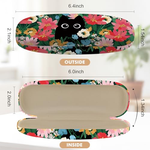 Image of Glasses Case Hard Shell,Portable Protective Eyeglasses Case, Eyeglass Holder Box with Cleaning Cloth, for men women