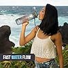 Embrava Best Sports Water Bottle - 32oz Large - Fast Flow, Flip Top Leak Proof Lid w/One Click Open - Non-Toxic BPA Free & Eco-Friendly Plastic - For Men & Women