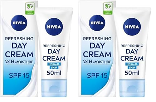 NIVEA Light Moisturising Day Cream (50ml), Hydrating Face Cream with Vitamin E, Skin Care Essentials, Intensive Moisturiser (Pack of 2)