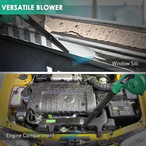 Image of KIMO Cordless Leaf Blower & Vacuum with 2 X 2.0 Battery & Charger, 2-in-1 20V Leaf Blower Cordless, 150CFM Lightweight (w /Leaf Blower Bare Tool)