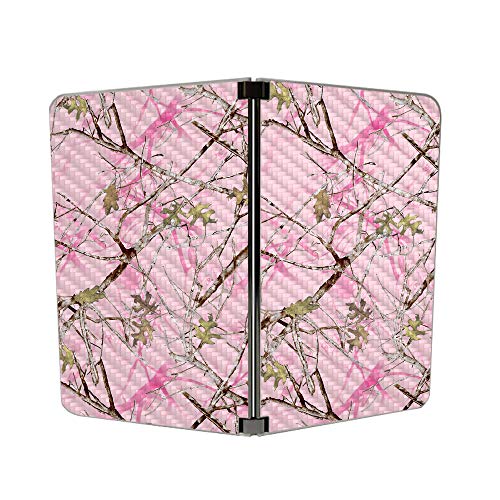 Image of MightySkins Carbon Fiber Skin for Microsoft Surface Duo - Conceal Pink | Protective, Durable Textured Carbon Fiber Finish | Easy to Apply, Remove, and Change Styles | Made in The USA