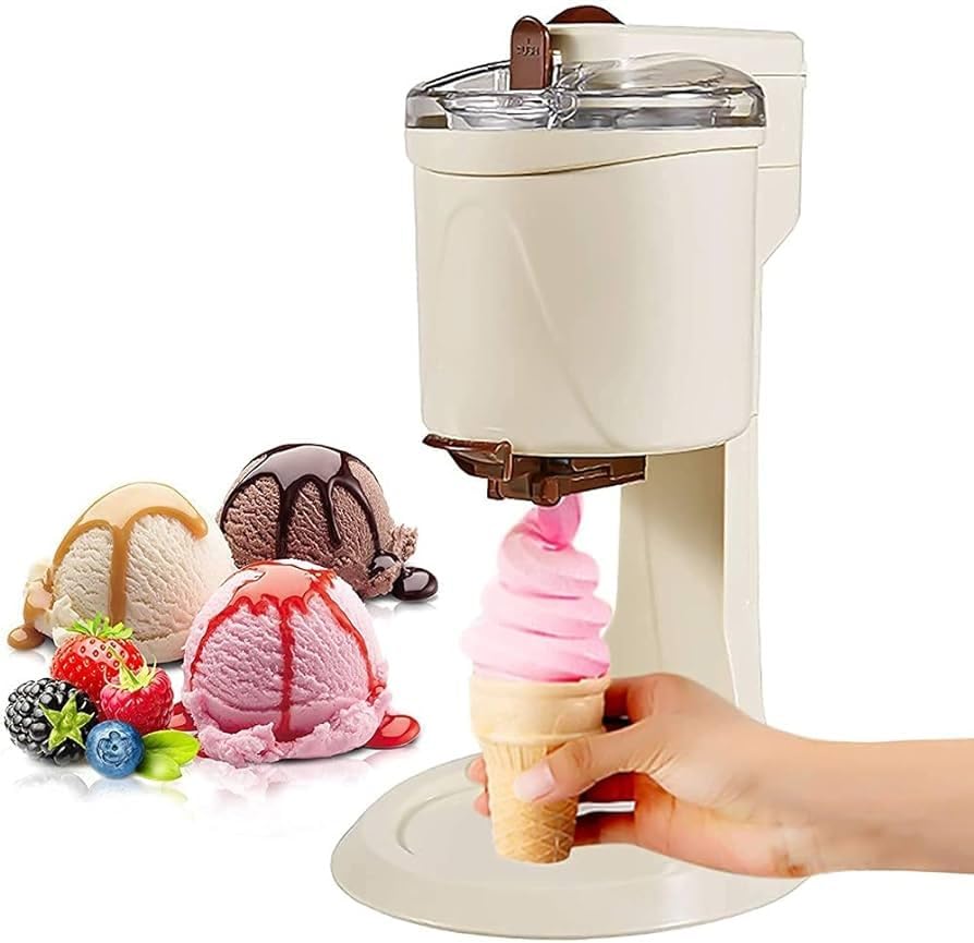 1L DIY Kitchen Automatic Mini Fruit Softeismaschine, Softeismaschine für zuhause, Tragbare Softeismaschine mit Kompressor, Maschine für Heim-Eismaschine, Softeismaschine mit großer Kapazität