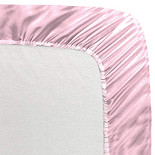 Scalasheets Super Soft 100% Egyptian Cotton 1 Piece Twin Size Fitted Sheet By Fabricom Baby Pink 10" Inch Deep Pocket 800 Thread Count Sold Separately #TOP8