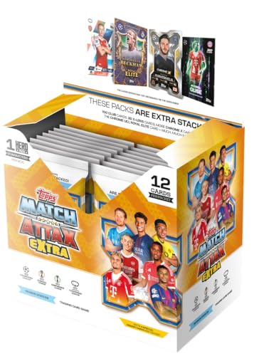 Topps UCC Match Attax Extra 2026 - Full Box - enthält 32 Match Attax Extra Packs (12 Karten pro Pack). Enthält pro Box EIN garantiertes Hero-Pack.