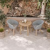 Royalcraft ROMA 80cm Round Sunray Bistro Table with 2 Sol Dining Chairs