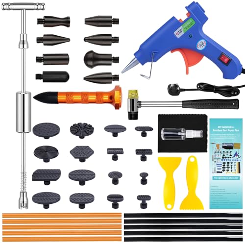 Manelord Car Dent Puller Tool Auto Paintless Dent Repair Kit for Motor/Truck/Refrigerator/Washing Machine Dent Removal