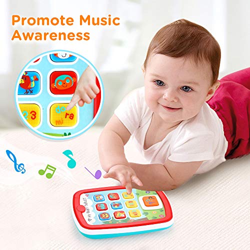 Vatos Toddler Learning Tablet For 1 Year Old, Baby Ipad For 6M -12M -18M+ With Music & Light, Travel Toy Tablet With Easy Abc Toy, Numbers & Color | My First Learning Tablet #TOP1