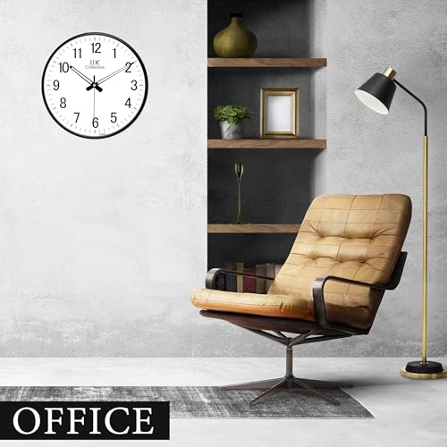 Image of IIK Collection 12-Inch Plastic Designer Analogue Sweep Silent (No Tic-Tic Sound) Quartz Movement Round Wall Clock for Home, Wall Clock for Living Room, Bedroom, (30 Cm X 30 Cm X 6 Cm), Multicolor
