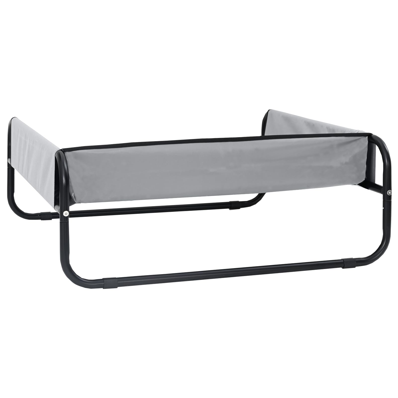 Cama elevada para perros, color gris claro, tela Oxford, estructura de acero, refrescante, 57 x 57 x 24 cm, para perros medianos y medianos