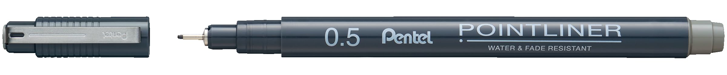 Pentel Fiber Uçlu Yazı Kalemi - 0.5 mm. GRİ