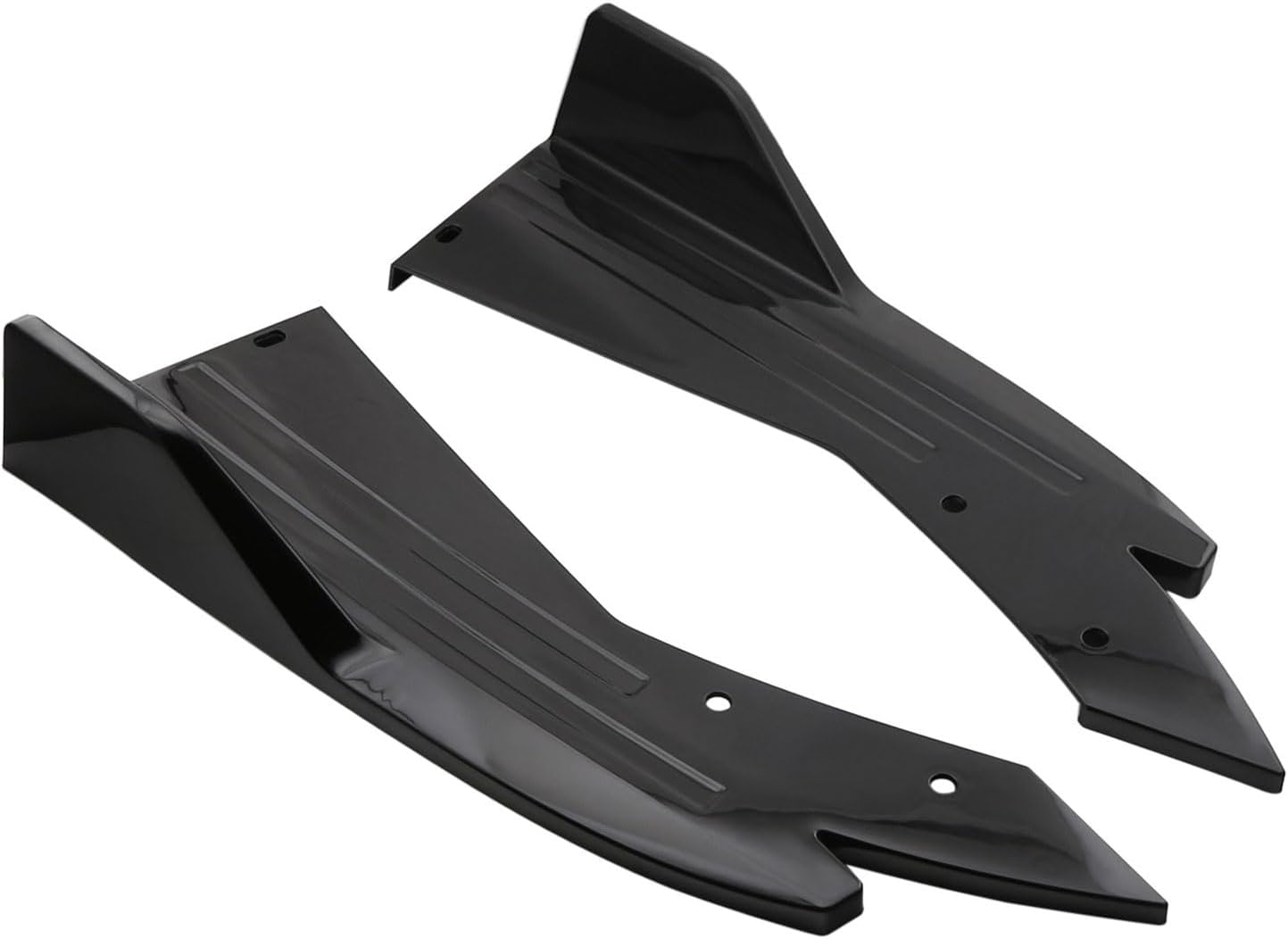2 Pcs Car Rear Bumper Diffuser Spoilers for Ford Figo 2010-2015 2016 2017 2018, Rear Bumper Lip Protector Splitter, Car Decoration Accessories,Black