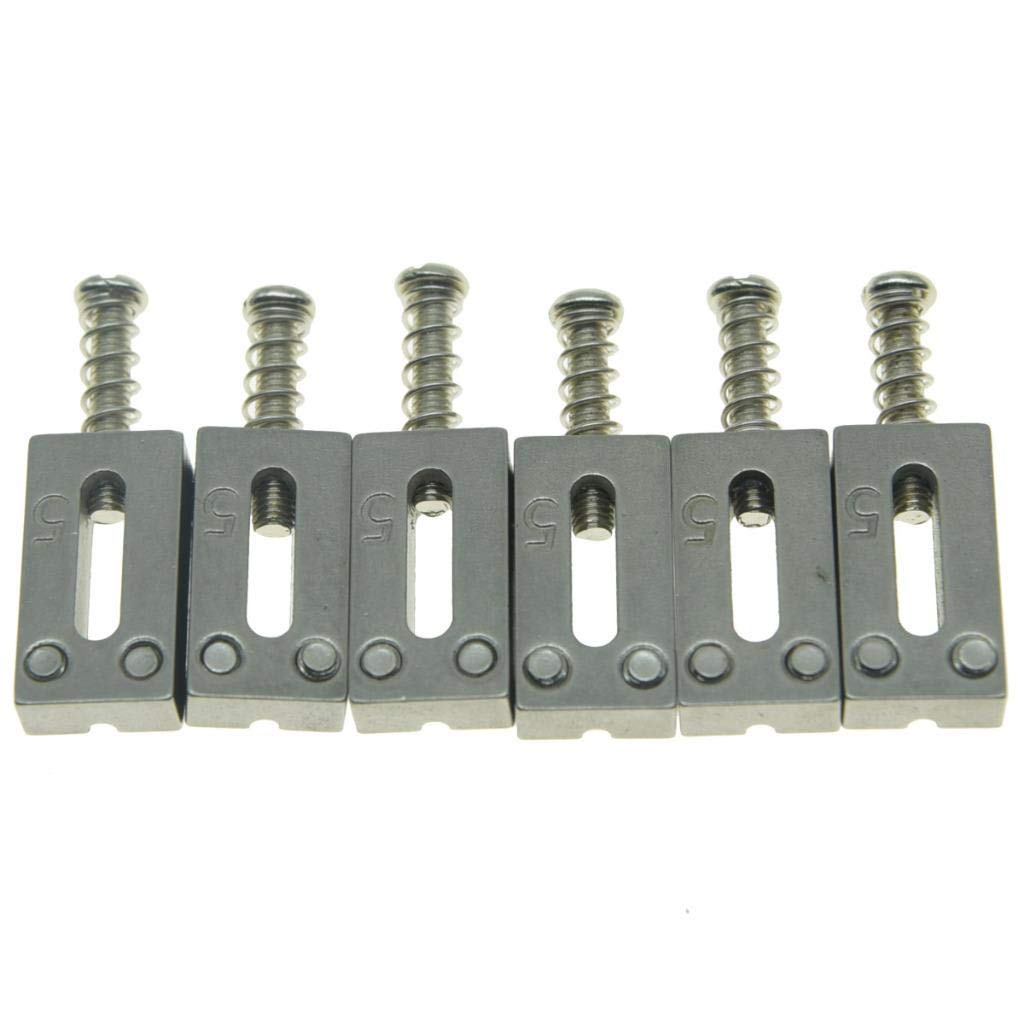 Dopro in acciaio INOX, set da 6 Sellette chitarra ponticello 10.5mm String Spacing