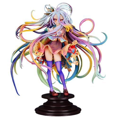 Zhongkaihua No Game No Life Figurine d'anime Shiro Figurines d'action Statue Modèle Cheveux...