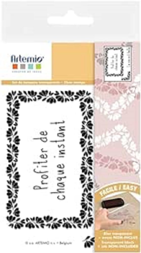 Artemio Stamps and Tampons Brand ARTEMIO Model Set tamp Clear on My Way Rectangle Frame