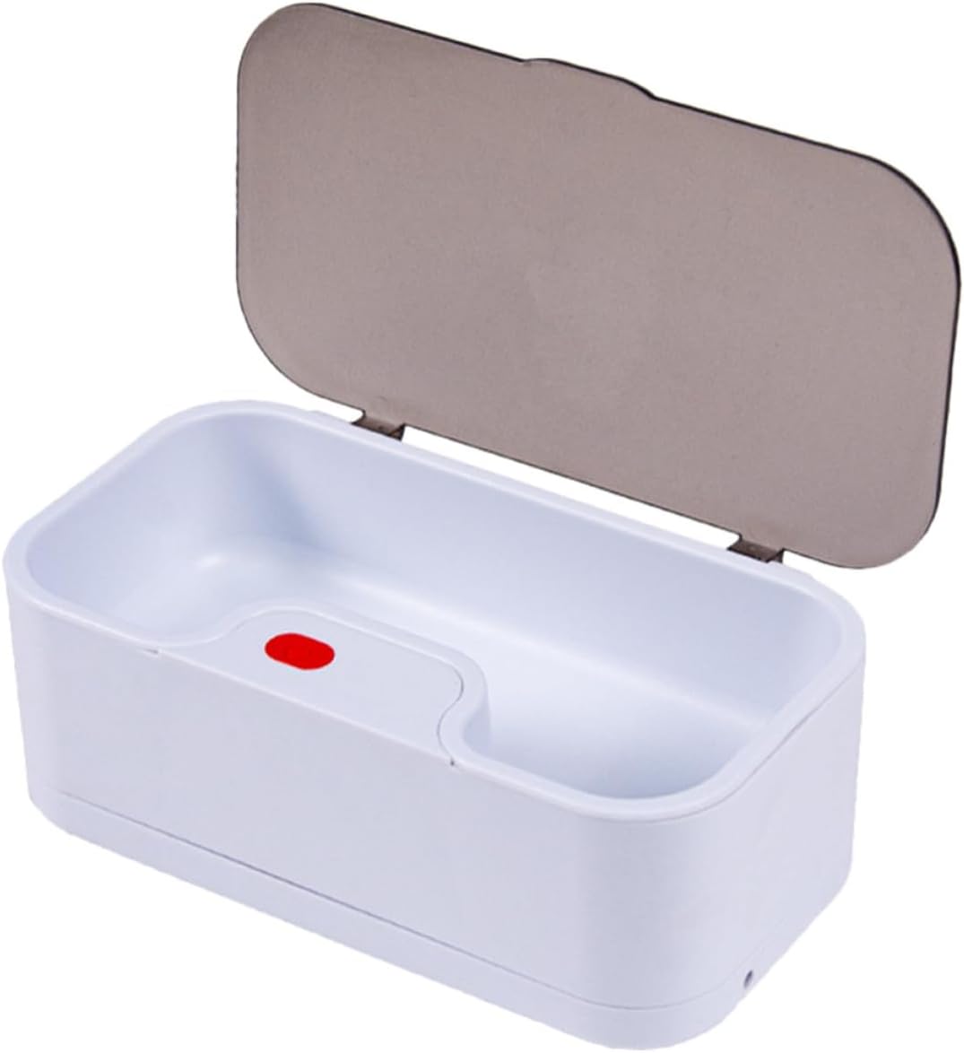 Portable Jewelry Cleaning Box for Diamonds and Jewelries, White Abs