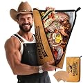BBQ Blanket for Resting Meat - 21" Reusable Leakproof Meat Resting Bag, 5-Layer Insulated Smoker Blanket with 20 Butcher Papers, Brisket Wrap Smoker Accessories & BBQ Gifts for Men (Turkey,Pork,Beef)