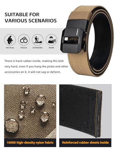 Image of IDOGEAR SPORTS Tactical Ratchet Belt 1.5 inch EDC Gun Belt Reinforce Heavy Duty Belt With Adjustable Buckle