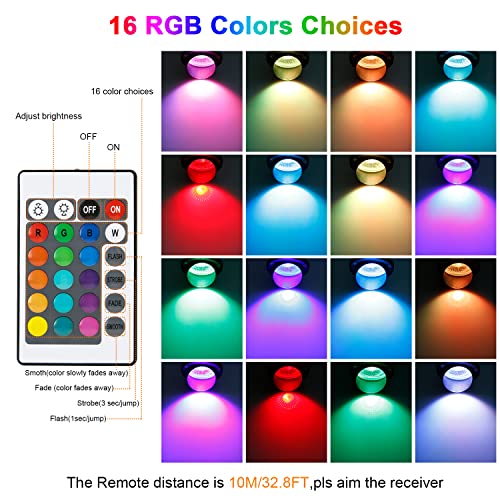 Ledmo 6 Pezzi RGB Faretti da Giardino10W,Faretti