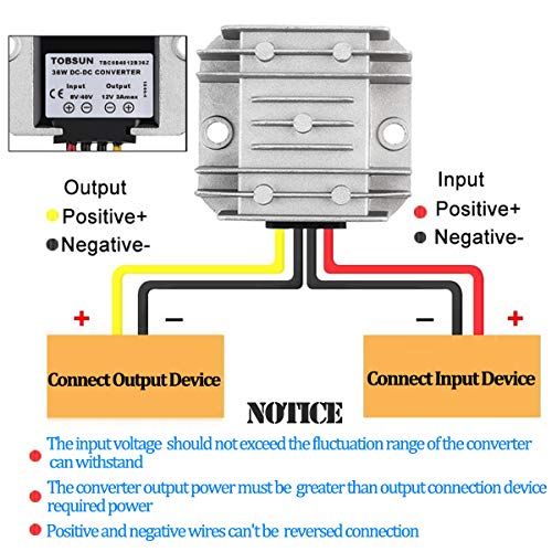 Image of Voltage Reducer DC 8V-40V to 12V 3A 36W Automatic Buck Boost Converter Step Down Up Regulator Waterproof Module Transformer for Golf Cart Club Car