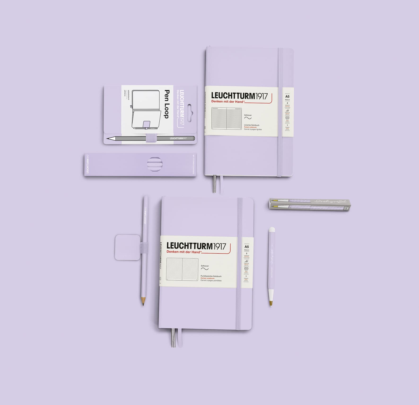 LEUCHTTURM1917 365526 Drehgriffel Nr. 1, Lilac - Ballpoint pen with Royal Blue ink - Image 2