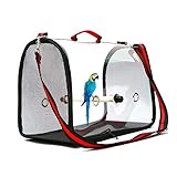 fllyingu Papageien-Tragetasche für Vögel Papagei Rucksack,Vogel Transporttasche Transportbox Belüftete Lochkonstruktion für Haustiere, Papageien, Vogel, Reisetasche 41 x 21 x 28CM
