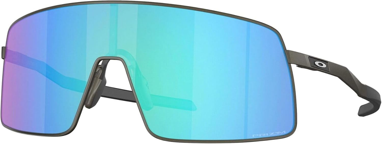 Oakley Sutro Titanium Sunglasses Satin Lead with Prizm Sapphire Iridium + Hard Case