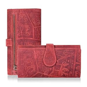 Real Leather Women Wallet Leather with R...