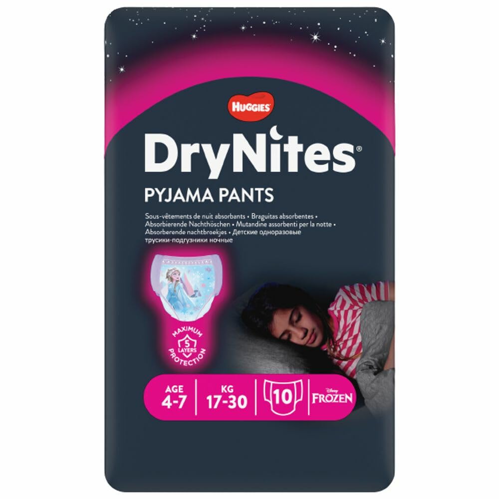 Huggies Drynites culotte absorbante bébé fille taille M (17-30 kg) lot de 10
