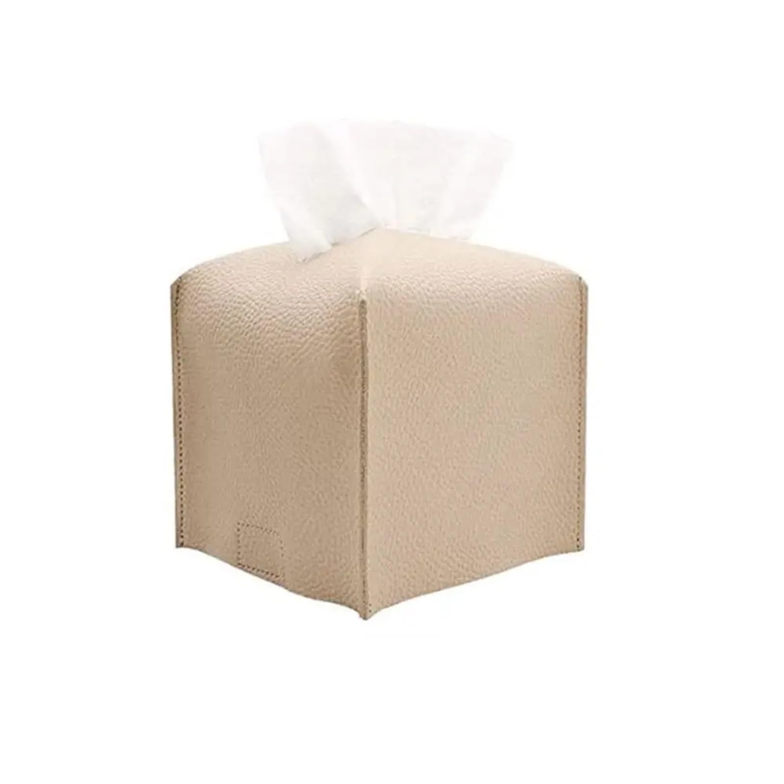 Eefpxwtz Color 3 Household Square Tissue Box， Leather Square Tissue Box Holder Napkin Storage Soild Color Dispenser Case(Color 3)