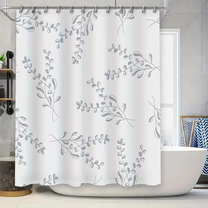 Rideau de douche pour piscine et salle de bain au motif floral 190cm