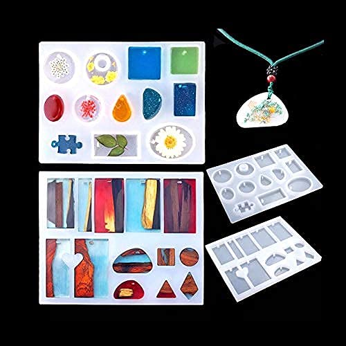 HASTHIP 109 Pcs Silicone Resin Moulds Set with Storage Bag 3