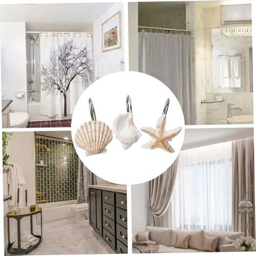 Recopilación de Ganchos decorativos para cortinas de ducha . 21 Imagen adicional