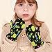 Fashion Baseball Green and Black warm toddler girl mittens fleece lined gloves guantes para ni?as 2-4 Years