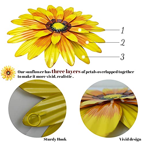 No Applicable Metal Sunflower And Butterfly Wall Decor Outdoor Indoor thumb #2