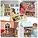 GXGM 8 Stück Miniatur Werkzeugkasten Werkzeugkiste Holz,Miniatur Zubehör Puppenhaus Zubehör Miniatur Puppenhaus Set