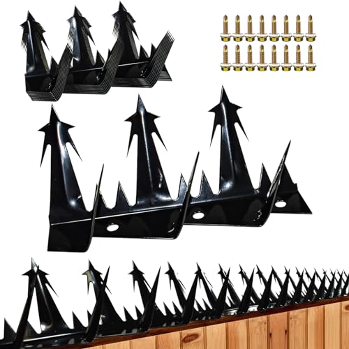 Heavy Duty Metal Fence Spikes-Anti Climb Security Spikes for Fence and Wall-Intruder and Animal DeterrentSize74 inches